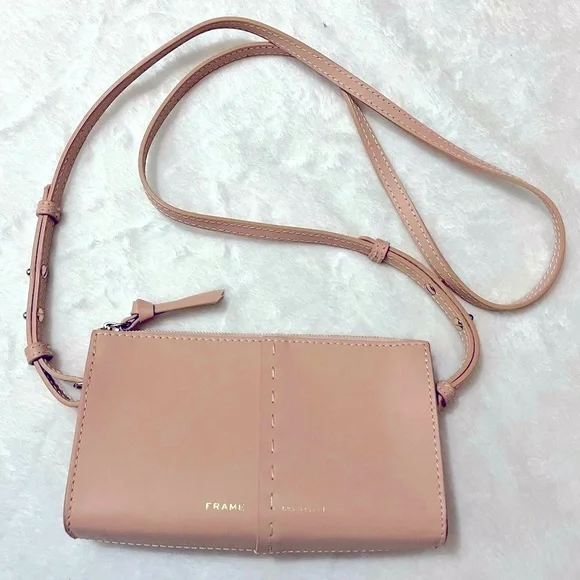 Frame les second mini crossbody pink purse leather made in Italy! Like new!! - Picture 7 of 16